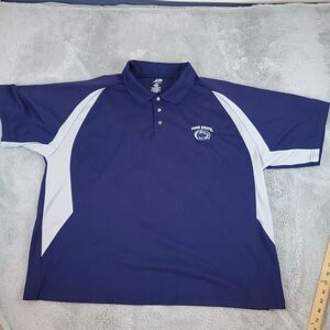 Pro Player PSU Shirt Mens Sz‎ 2XL Penn State University Polo Blue Nitnay Lion